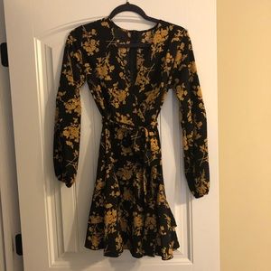 Black and gold dress